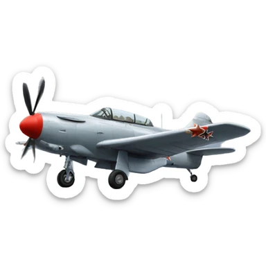 Realistic Yak-3 fighter plane sticker