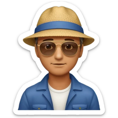 Coastal Town man sticker