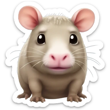 A cute￼ capybara axolotl ￼ sticker