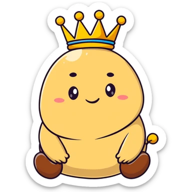 caricature poop character with a crown resembling Putin sticker