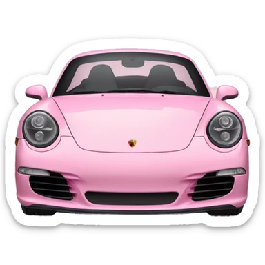 baby pink porsche car logo  sticker