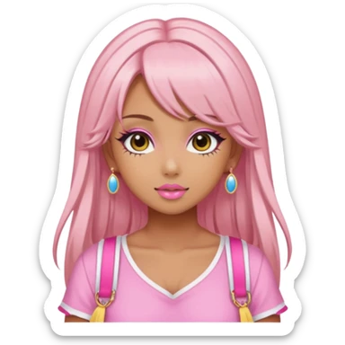 Pink Aesthetic Gyaru Summer Girl sticker