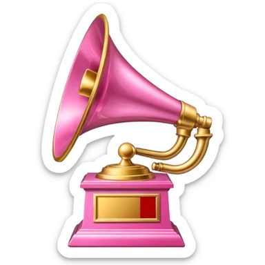 Pink Grammy trophy sticker