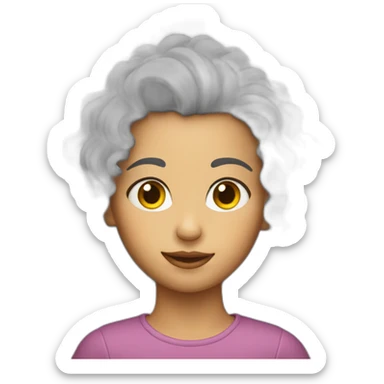 girl with rad hair in car sticker