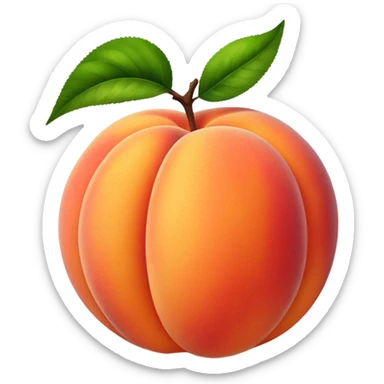 a peach sticker