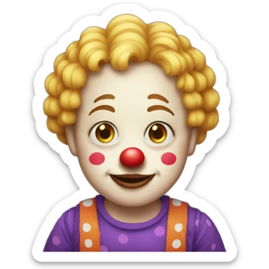 clown-with-downsyndrome sticker