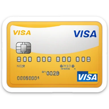 Visa bank card sticker