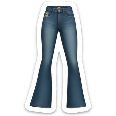 Bellbottom jeans sticker