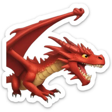 Dragón rojo  sticker