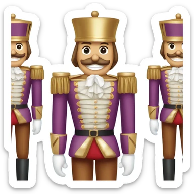 nutcracker, male with torso and teeth sticker