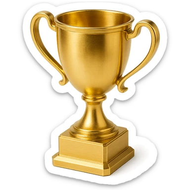 a gold trophy, classic shape sticker