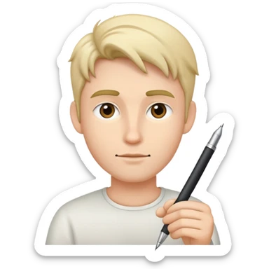 Adam likes pens sticker