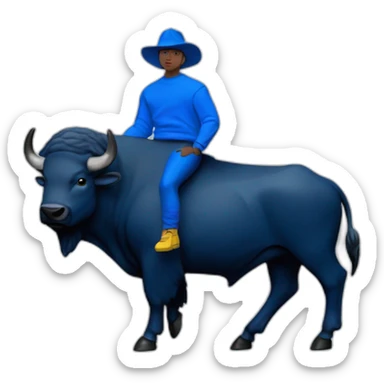 The blue bison balenciaga sticker