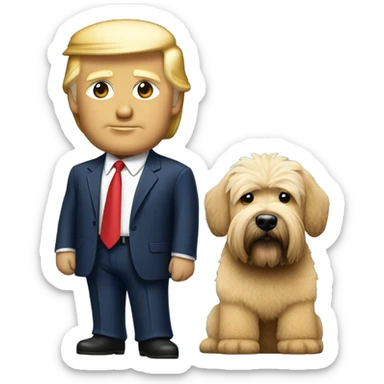 Donald trump and wheaten terrier sticker