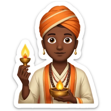 diwali man with diwali sticker