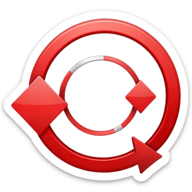 Prompt 15: "Is your backup plan."
Graphic: 🔄 Refresh/loop arrows icon (white with red highlights).
Animation: Arrows rotate smoothly.
Background: Transparent. sticker