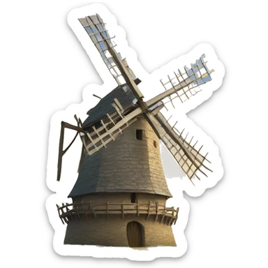 medieval windmill sticker