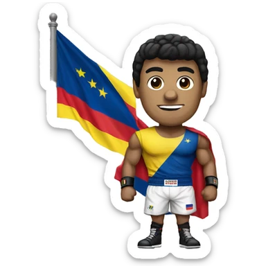 Rocky Balboa with a Colombian flag (Colombia country) sticker