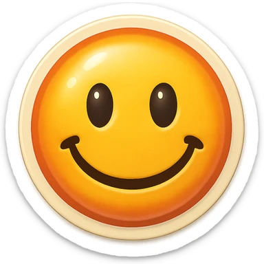 Remove the background, keep the cute emoji with transparent background in retro stickers style. sticker