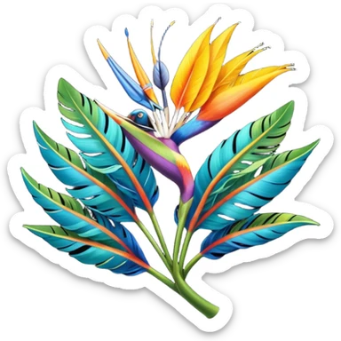 Hyperrealistic, insane detail,8k, still life, colorful, layered feathers, isolated Wilson’s Bird-of-Paradise.  No emoji icons, no emoji faces, no human figures. sticker