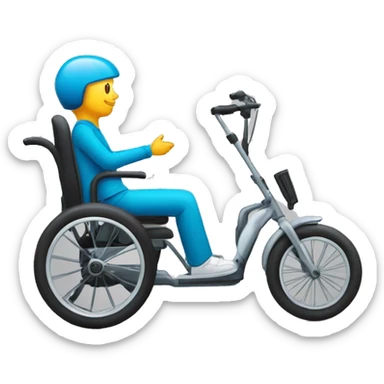 trotinette et personne en fauteuil roulant sticker