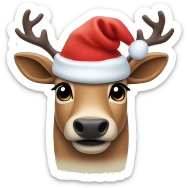 christmas raindear sticker