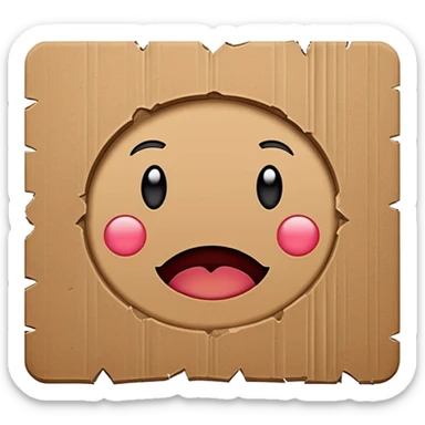 homeless cardboard sign icon sticker