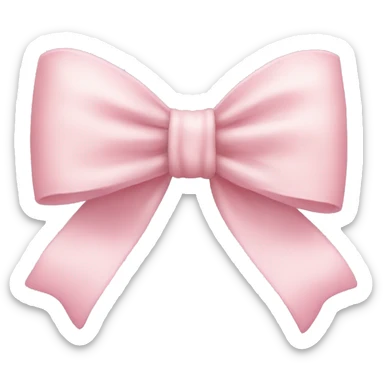 light pink bow sticker