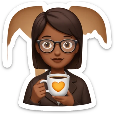 coffe and glasses sticker