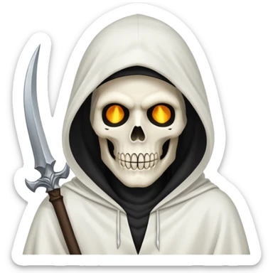 Grim reaper in white sticker