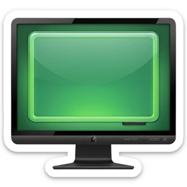 green pc monitor sticker