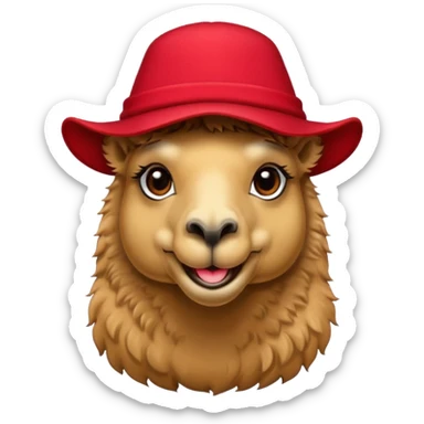  camel with hat sticker
