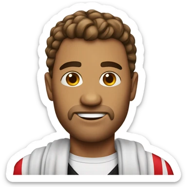 Man with Albanian shirt  sticker