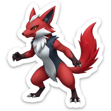 Zoroark-Zangoose-Litten-hybrid-creature sticker
