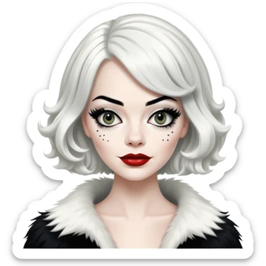 emma stone as Cruella sticker