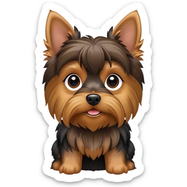 Perro yorkie orejas caídas sticker