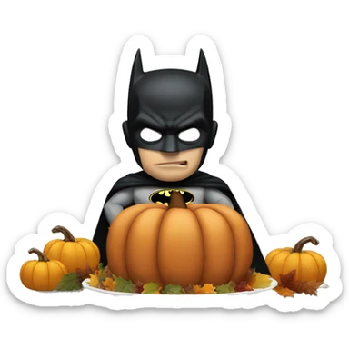 Batman thanksgiving  sticker