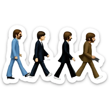 beatles abbey road sticker