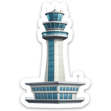 airport control tower sticker