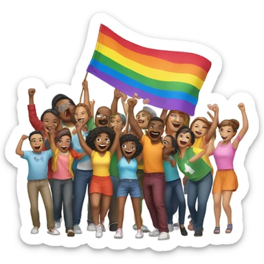 Gay Pride in love sticker