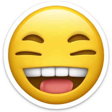 Yellow face emoji biting lip  sticker