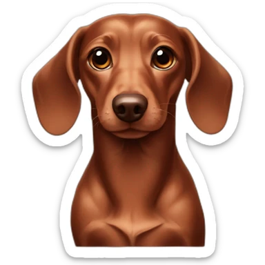 dachshund chocolate ball red sticker