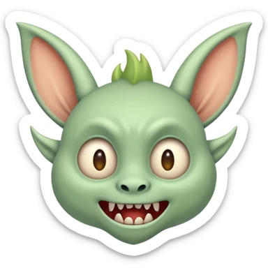 LABUBU, a small monster with high, pointed ears and serrated teeth. sticker