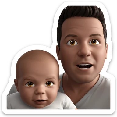 brothers with contrasting styles sticker