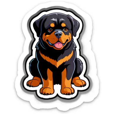 Rottweiler posing  sticker