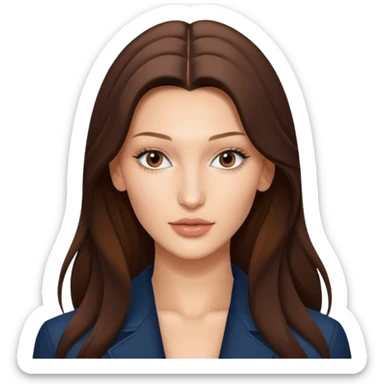 Bella hadid long hair sticker