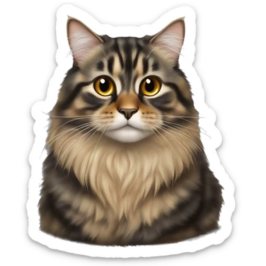 Tortie Siberian cat sticker