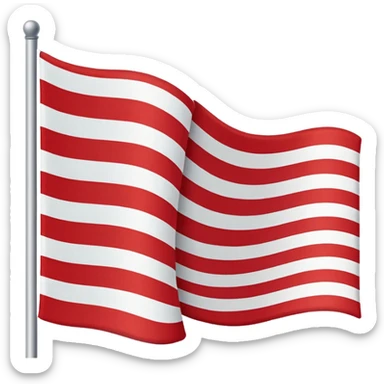 White red white tricolour flag sticker