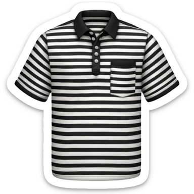 black and white striped shirt, just the shirt sticker