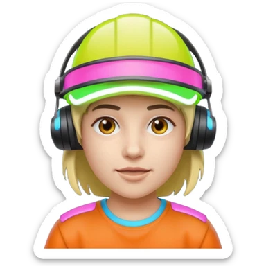 Neon Visor Gamer sticker